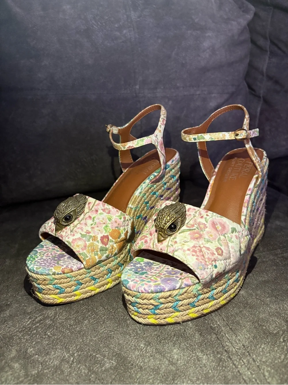 Kurt Geiger Floral Wedge Sandals